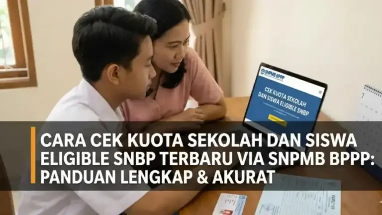 Cara Cek Kuota Sekolah dan Siswa Eligible SNBP 2026 di web SNPMB.id
